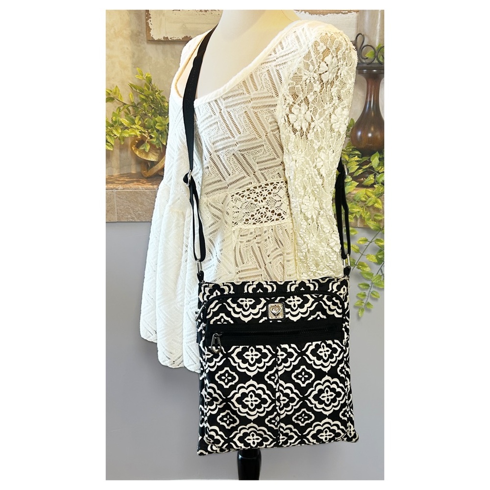 EUC Brighton Black/White Crossbody Purse